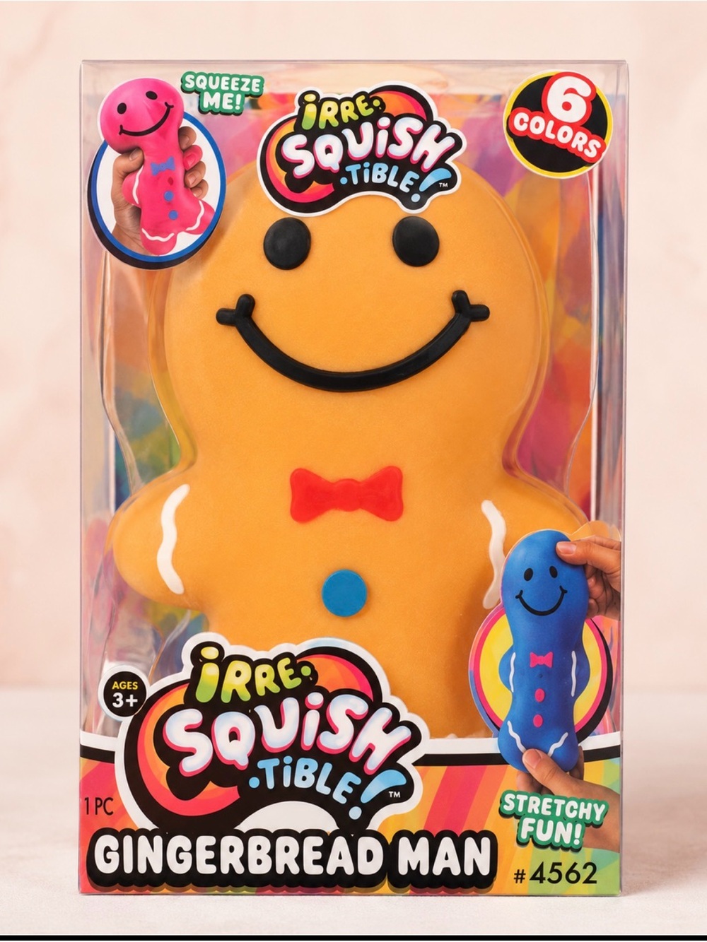 Gingerbread Man Stretchy Toy - Orange